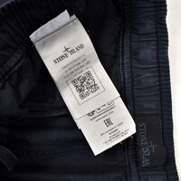Stone Island black cotton re cargo trousers 31