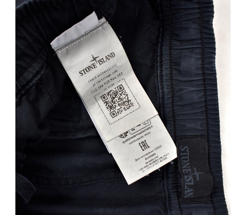 Stone Island black cotton re cargo trousers 31