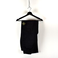 Stone Island black cotton re cargo trousers 31