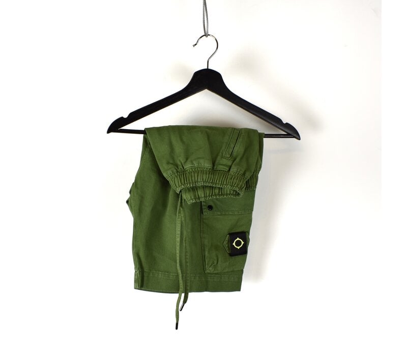 MA.STRUM kalium cotton gaberdine cargo short Bronze Green
