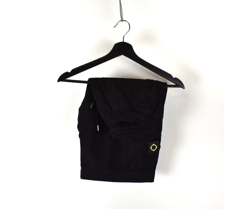 MA.STRUM kalium cotton gaberdine cargo short Jet Black