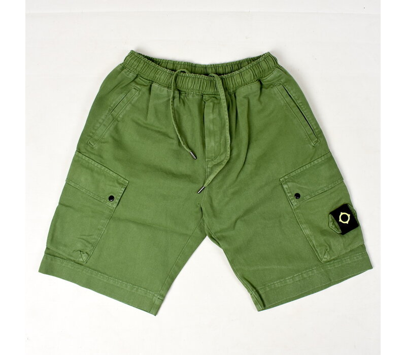 MA.STRUM kalium cotton gaberdine cargo short Bronze Green