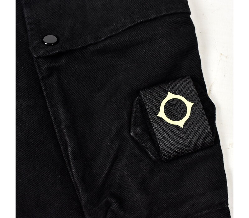 MA.STRUM kalium cotton gaberdine cargo short Jet Black