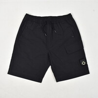 MA.STRUM steric utility cotton popline cargo short Jet Black