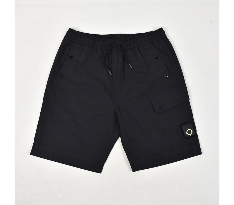 MA.STRUM steric utility cotton popline cargo short Jet Black