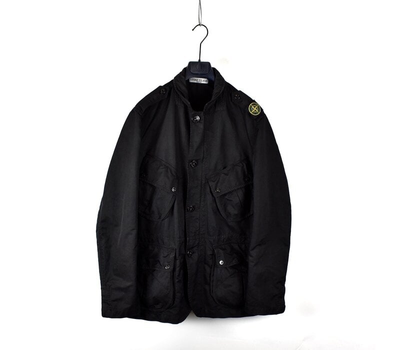 Stone Island black david microfiber shoulder badge field jacket XL