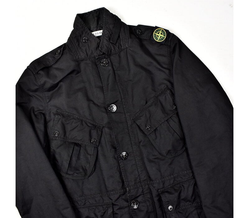 Stone Island black david microfiber shoulder badge field jacket XL