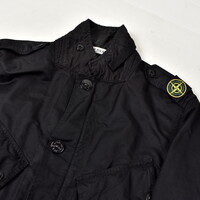 Stone Island black david microfiber shoulder badge field jacket XL