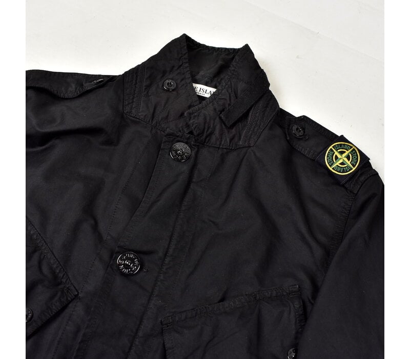 Stone Island black david microfiber shoulder badge field jacket XL