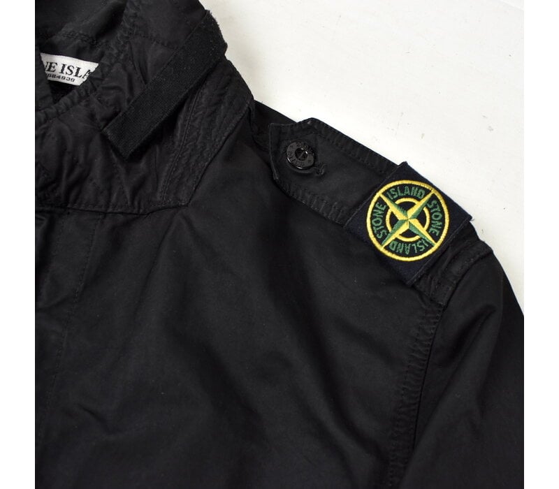 Stone Island black david microfiber shoulder badge field jacket XL