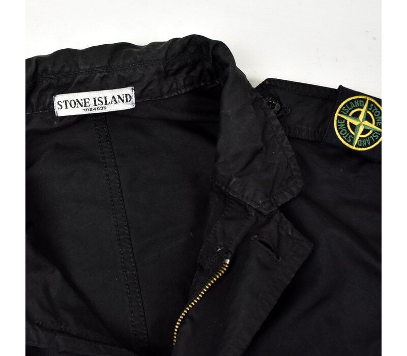 Stone Island black david microfiber shoulder badge field jacket XL