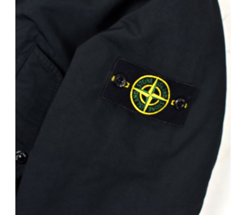 Stone Island navy david-tc quilted lined hooded fishtail parka XL