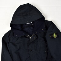 Stone Island navy david-tc quilted lined hooded fishtail parka XL