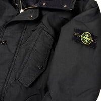Stone Island navy david-tc quilted lined hooded fishtail parka XL