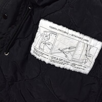 Stone Island navy david-tc quilted lined hooded fishtail parka XL