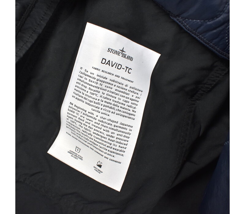 Stone Island navy david-tc quilted lined hooded fishtail parka XL