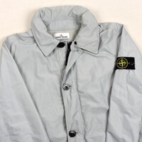 Stone Island baby blue micro reps trench coat L
