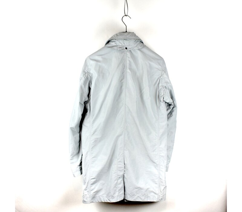 Stone Island baby blue micro reps trench coat L
