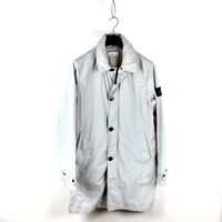 Stone Island baby blue micro reps trench coat L
