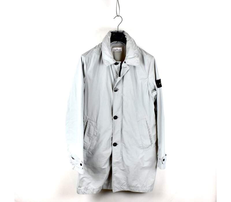 Stone Island baby blue micro reps trench coat L