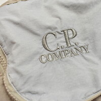 C.P. Company grey plain paper touch cross body bag