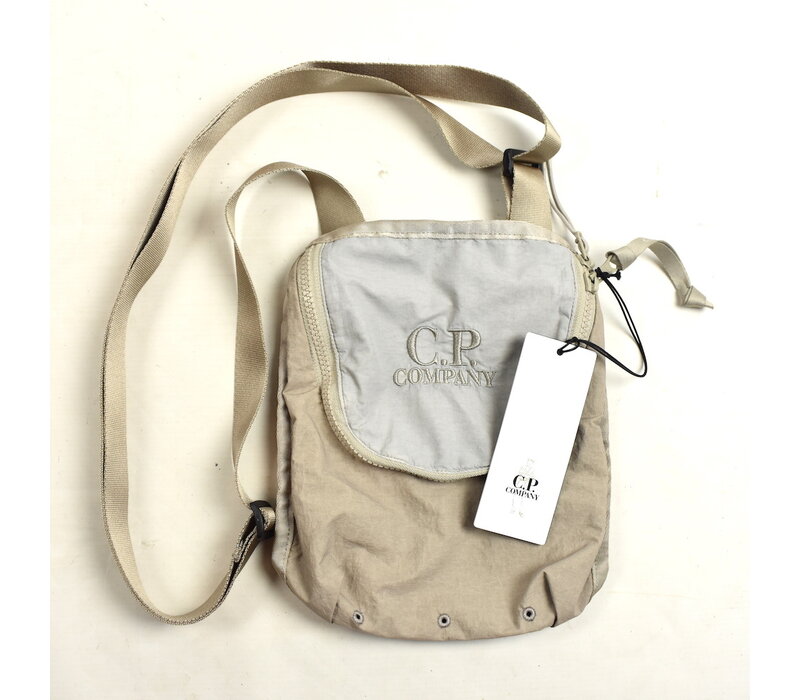 C.P. Company grey plain paper touch cross body bag