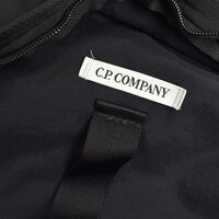 C.P. Company black nylon b lens detail backpack bag