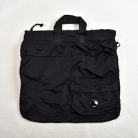 C.P. Company black nylon b lens detail tote bag