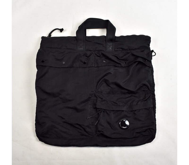 C.P. Company black nylon b lens detail tote bag