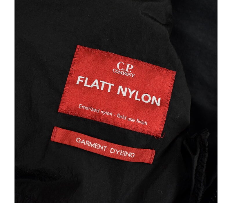 C.P. Company black flatt nylon goggle hood fishtail parka XXL