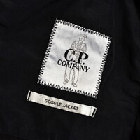 C.P. Company black flatt nylon goggle hood fishtail parka XXL