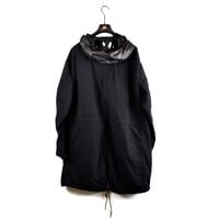 C.P. Company black flatt nylon goggle hood fishtail parka XXL