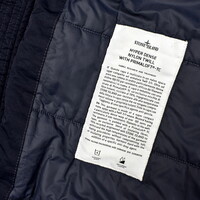 Stone Island navy hyper dense nylon twill with primaloft-tc hooded parka XXL