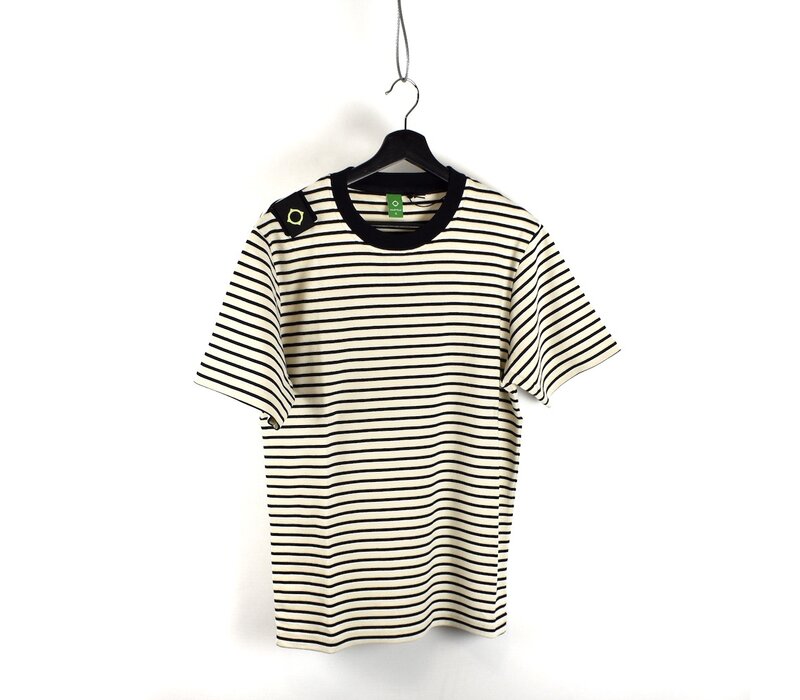 MA.STRUM SS stripe badge tee Jet Black