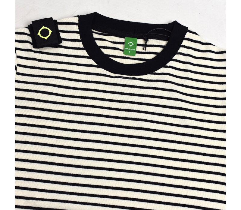 MA.STRUM SS stripe badge tee Jet Black