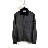 Stone Island blue denim long sleeve overshirt M