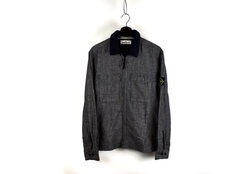 Stone Island Stone Island blue denim long sleeve overshirt M