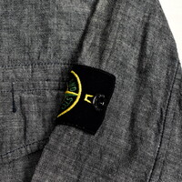 Stone Island blue denim long sleeve overshirt M