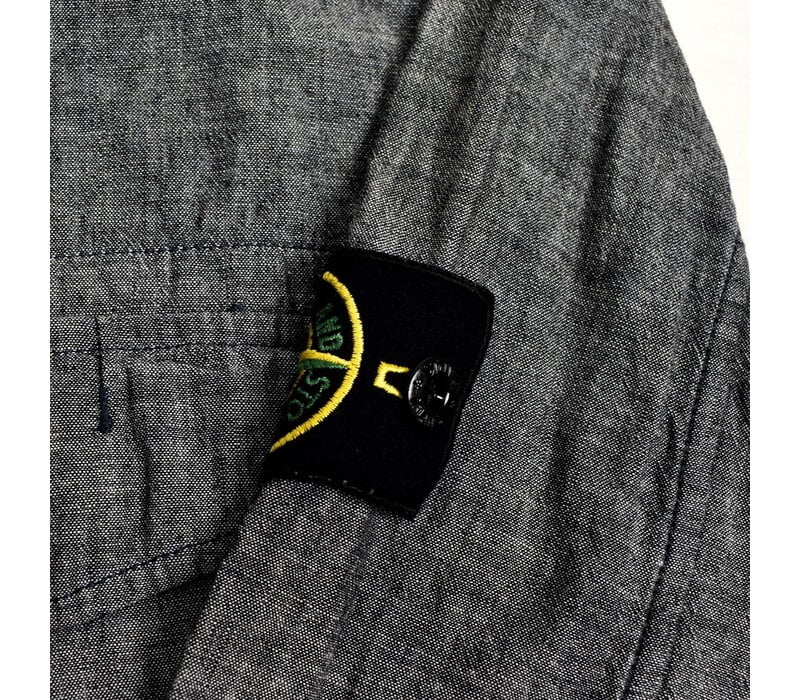 Stone Island blue denim long sleeve overshirt M