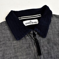 Stone Island blue denim long sleeve overshirt M
