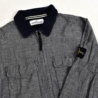 Stone Island blue denim long sleeve overshirt M