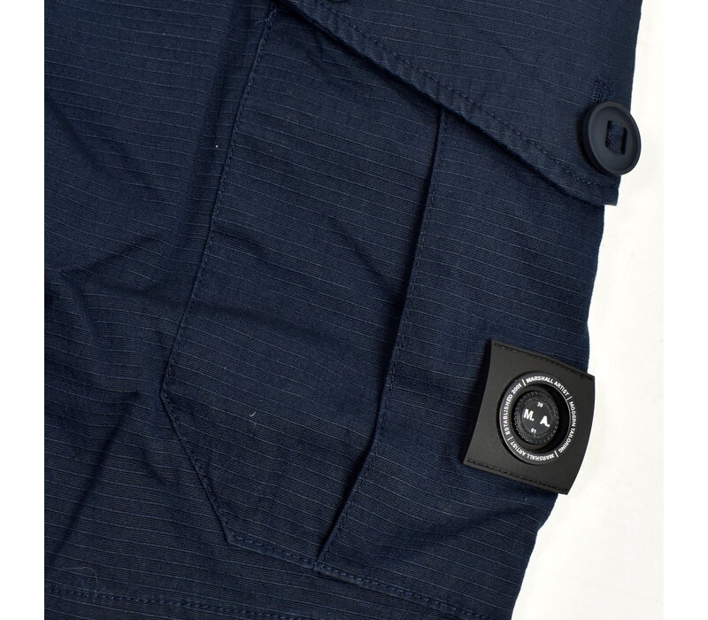 Marshall Artist Ainsdale lightweight cotton ripstop cargo short Navy