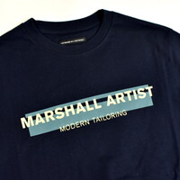 Marshall Artist seafield logo ss t-shirt Navy