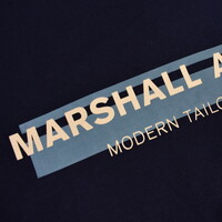 Marshall Artist seafield logo ss t-shirt Navy