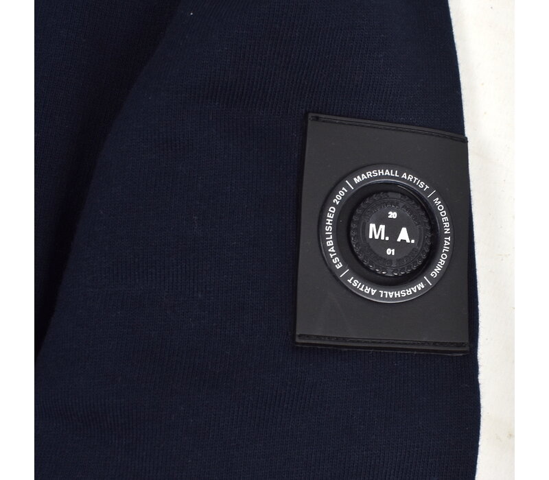 Marshall Artist siren badge stanford quarter zip sweat Navy