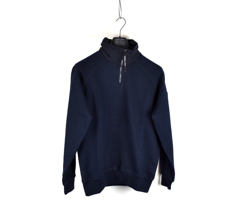 Marshall Artist siren badge stanford quarter zip sweat Navy