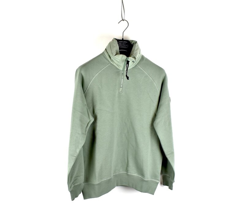 Marshall Artist siren badge stanford quarter zip sweat Sage