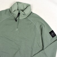 Marshall Artist siren badge stanford quarter zip sweat Sage