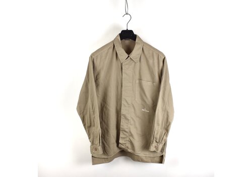 Stone Island Stone Island green needlecord spell out logo long sleeve shirt M
