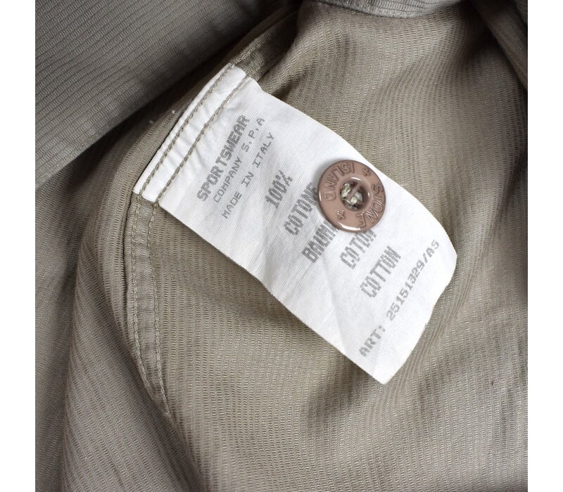 Stone Island green needlecord spell out logo long sleeve shirt M